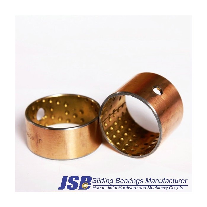 Grease groove bimetal oil bearing pin bush sleeve brass bimetal bushing,motor bush bearing