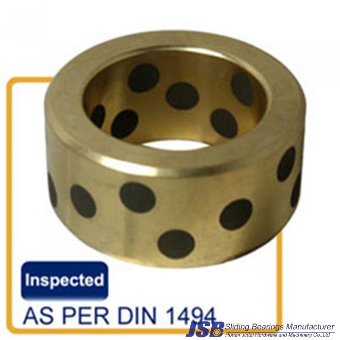 JDB Graphite Lubricating Brass Bearing Bushing Sleeve - 8mm ID X 12mm OD X 8mm L